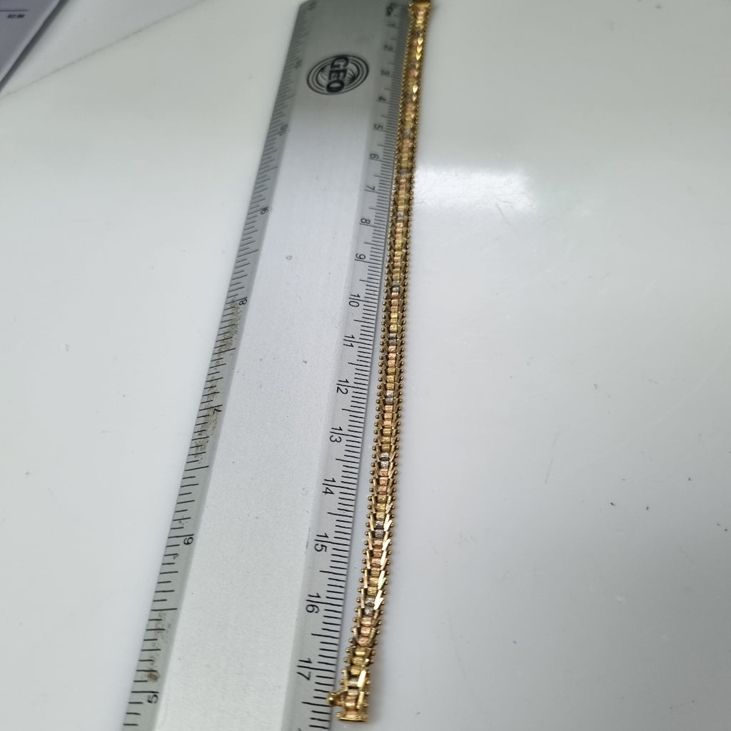 PULSERA ORO, ORO COMBINADO 14 K 8.4 GRMS (SEMINUEVO)
