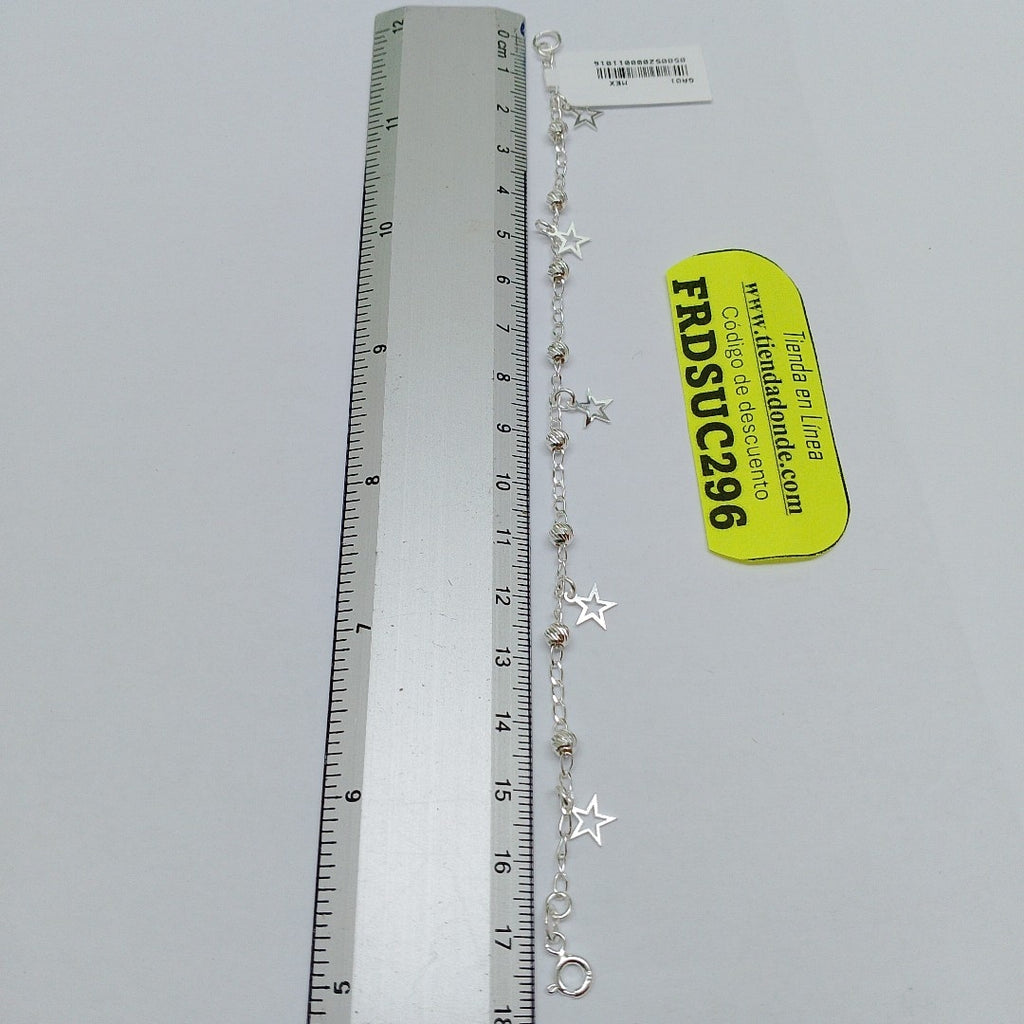PULSERA TEJIDO ESPECIAL PLATA .925 18 CM 2.7 GR (NUEVO)