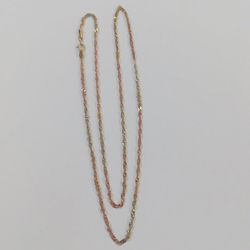 CADENA ORO COMBINADO 10 K 2,70 GRMS (SEMINUEVO)