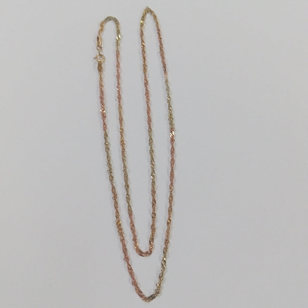 CADENA ORO COMBINADO 10 K 2,70 GRMS (SEMINUEVO)