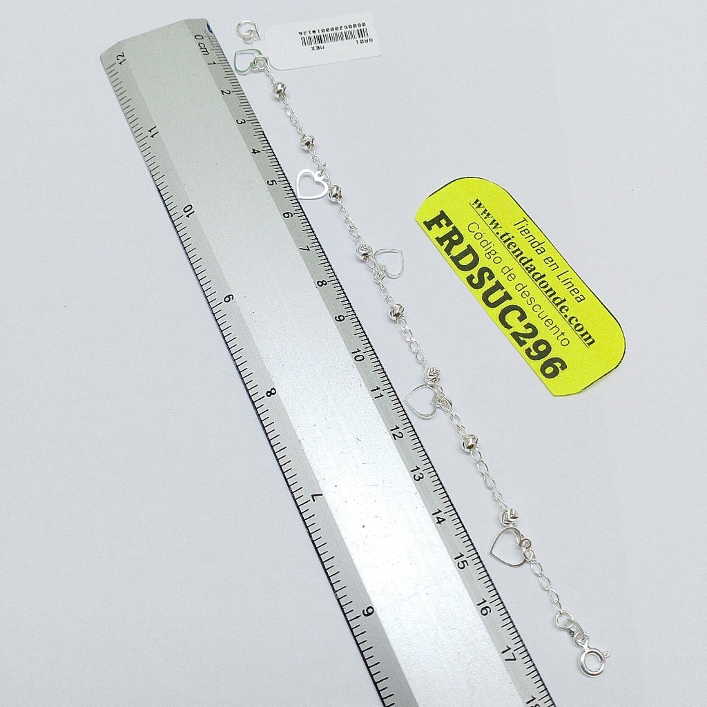 PULSERA TEJIDO ESPECIAL PLATA .925 18 CM 2.7 GR (NUEVO)