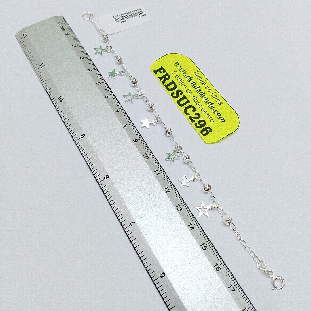 PULSERA TEJIDO ESPECIAL PLATA .925 18 CM 3 GR (NUEVO)