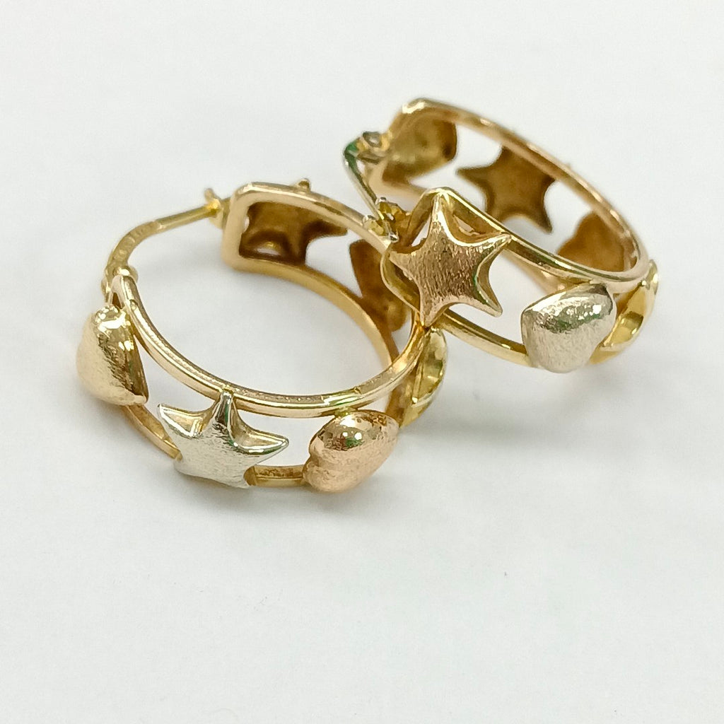 ARRACADAS PAR ORO 14 K 4.4 GRMS (SEMINUEVO)