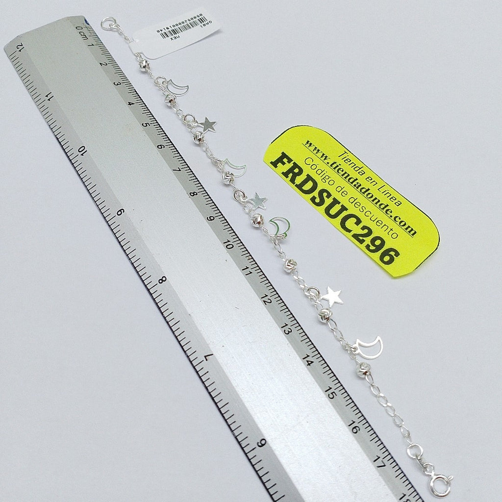 PULSERA TEJIDO TEJIDO ESPECIAL PLATA .925 18 CM 3.1 GR (NUEVO)