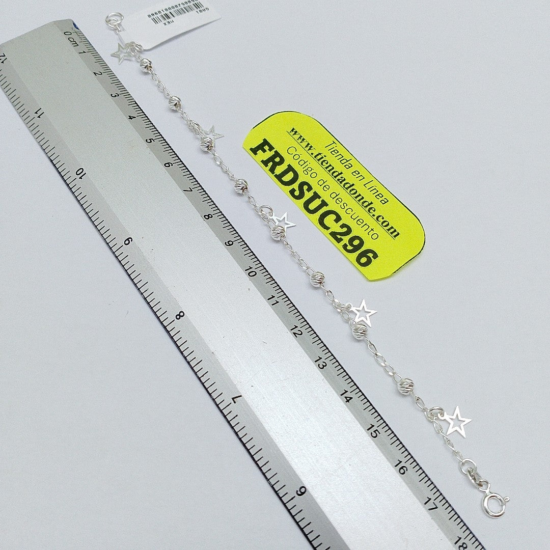 PULSERA TEJIDO ESPECIAL PLATA .925 18 CM 2.7 GR (NUEVO)