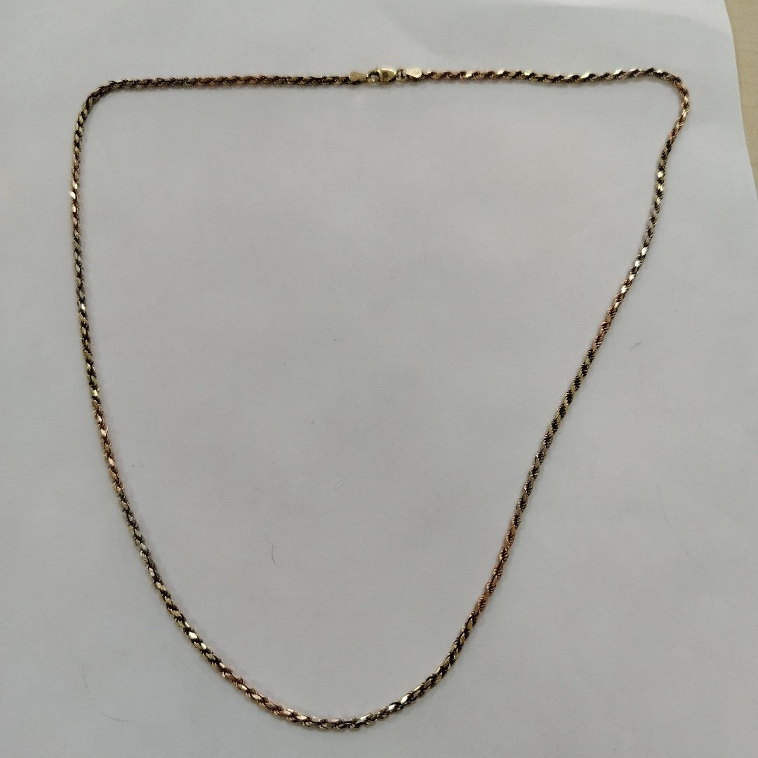 CADENA ORO COMBINADO 14 K 13.7 GRMS (SEMINUEVO)