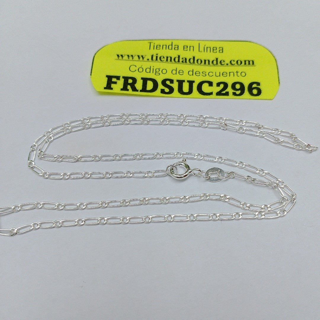 CADENA TEJIDO 1X1 PLATA .925 50 CM 3 GR (NUEVO)