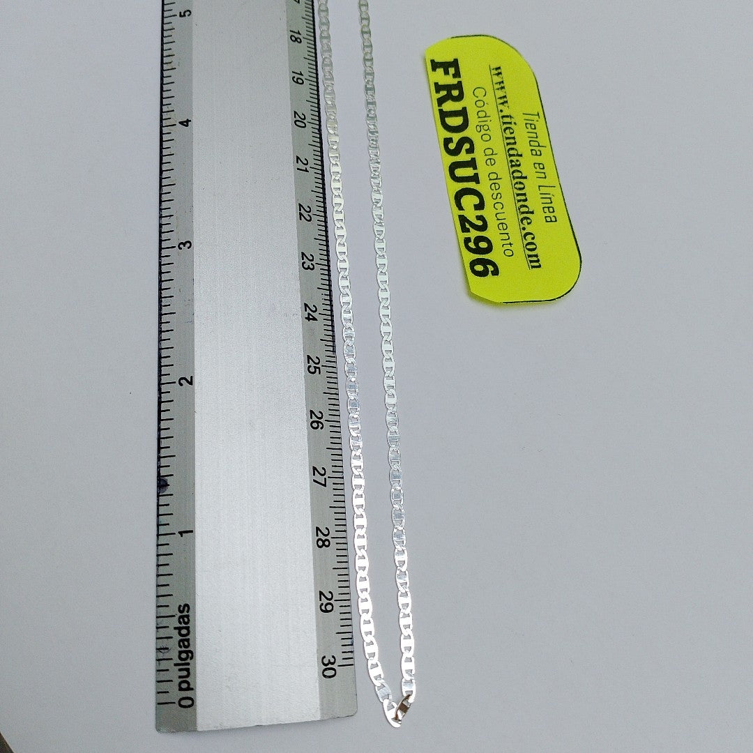 CADENA TEJIDO ESPEJO PLATA .925 60 CM 4.3 GR (NUEVO)