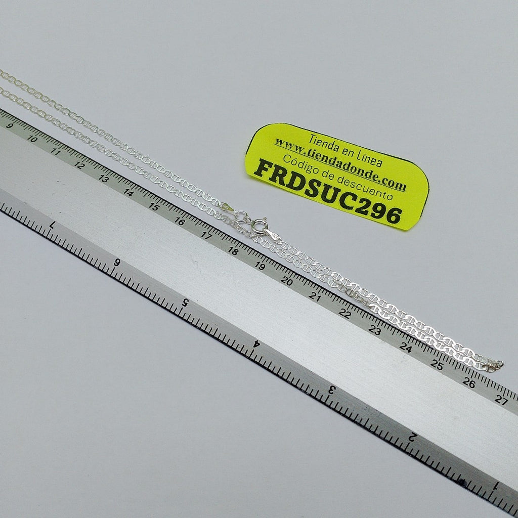 CADENA TEJIDO GUCHI PLATA .925 55 CM 3.5 GR (NUEVO)