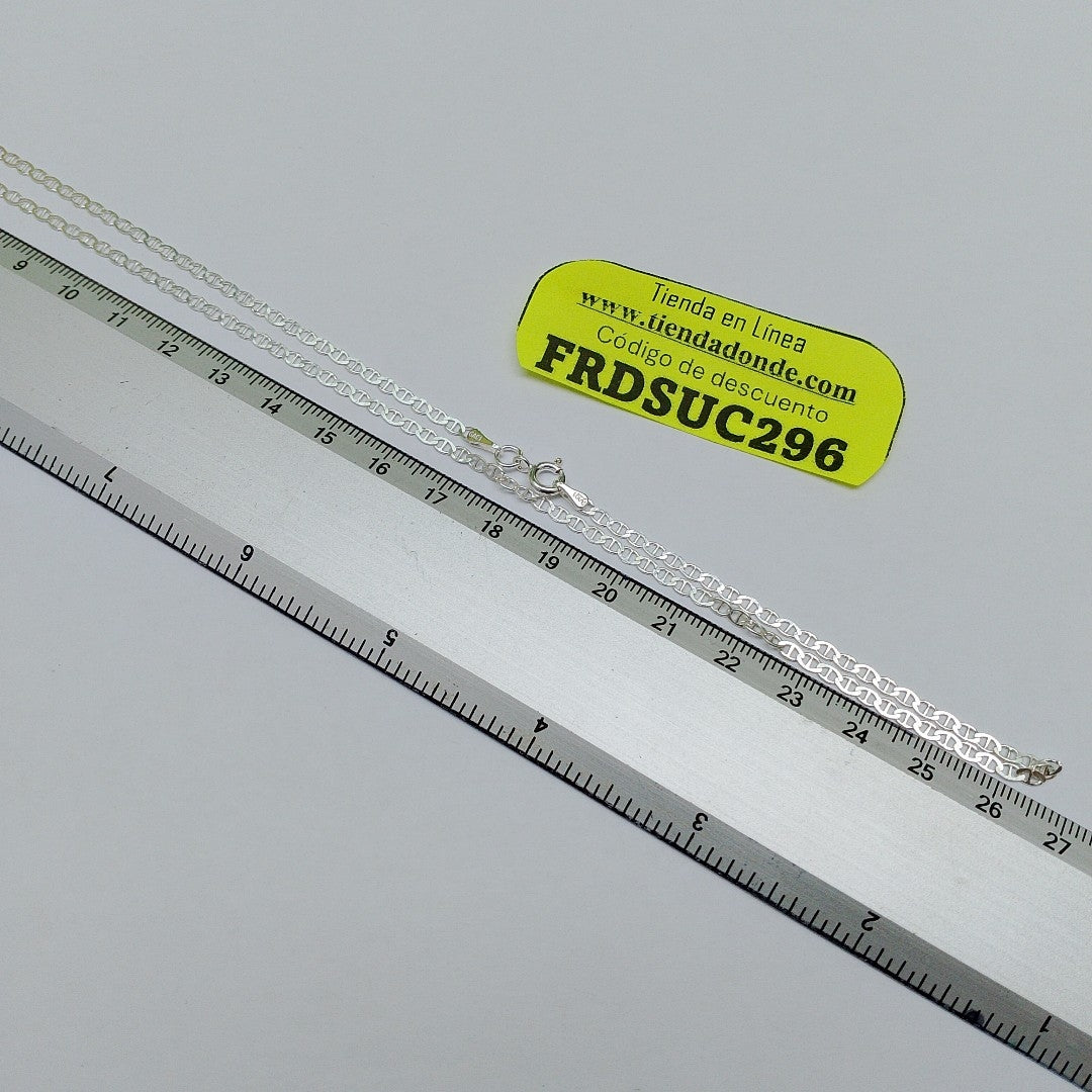 CADENA TEJIDO GUCHI PLATA .925 55 CM 3.5 GR (NUEVO)