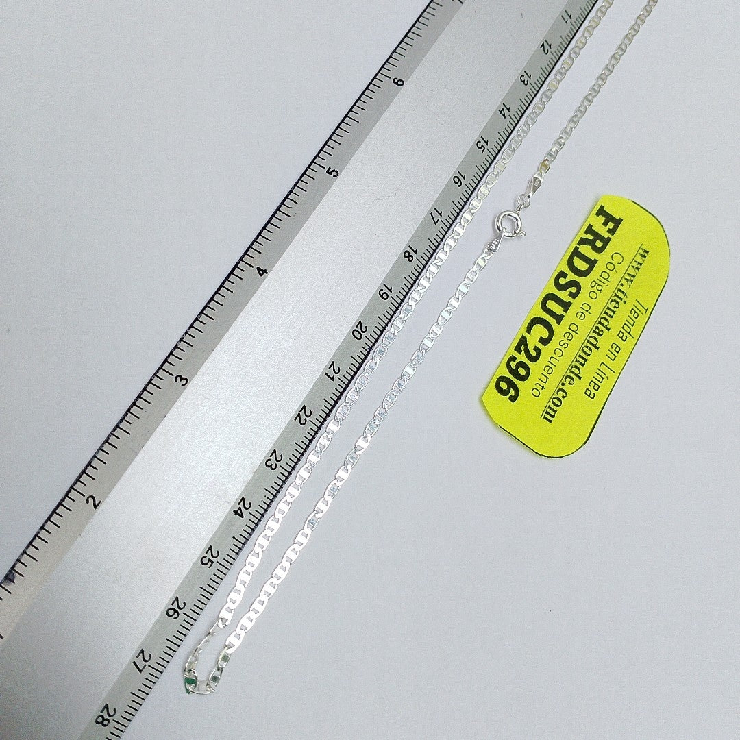 CADENA TEJIDO ESPEJO PLATA .925 55 CM 4.2 GR (NUEVO)
