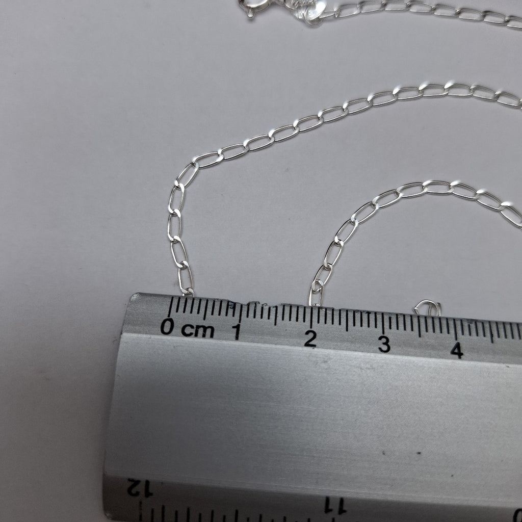 CADENA TEJIDO ESLABONES PLATA .925 60 CM 3.2 GR (NUEVO)