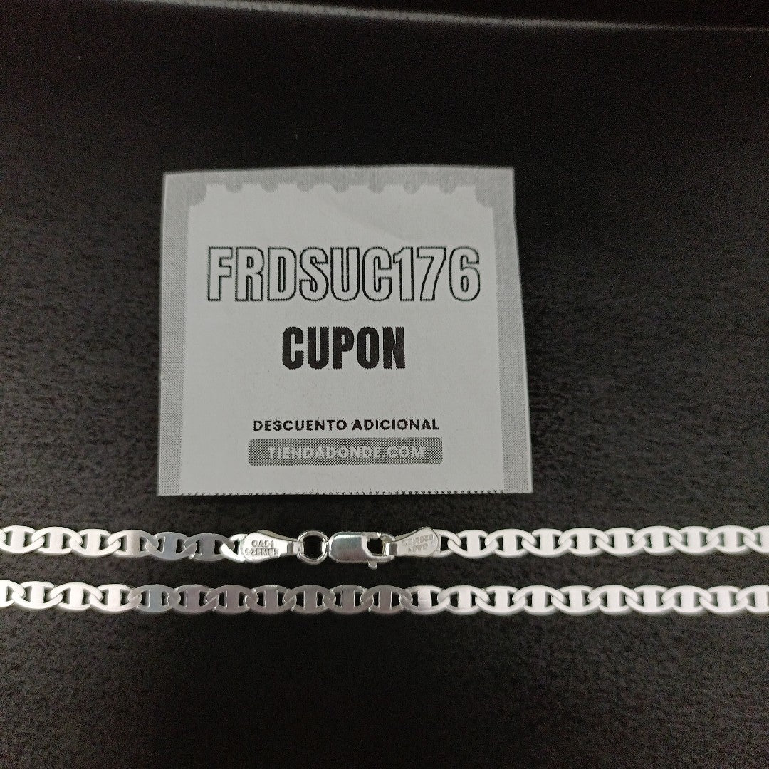 CADENA TEJIDO GUCHI PLATA .925 60 CM 9.2 GR (NUEVO)