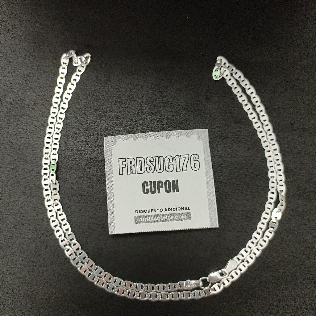 CADENA TEJIDO GUCHI PLATA .925 60 CM 9.2 GR (NUEVO)