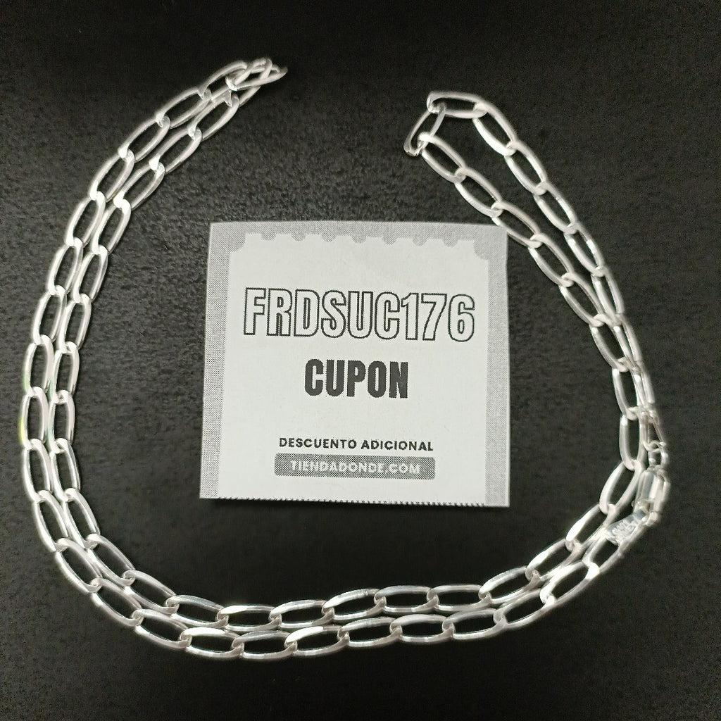 CADENA TEJIDO ESLABONES PLATA .925 55 CM 9.5 GR (NUEVO)