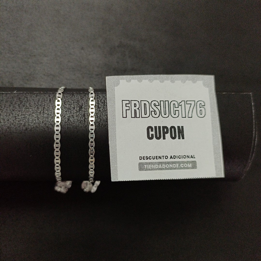 CADENA TEJIDO ESPEJO PLATA .925 60 CM 4.3 GR (NUEVO)