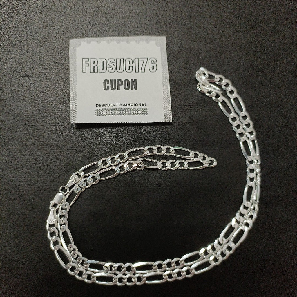 CADENA TEJIDO 3X1 PLATA .925 60 CM 16.9 GR (NUEVO)