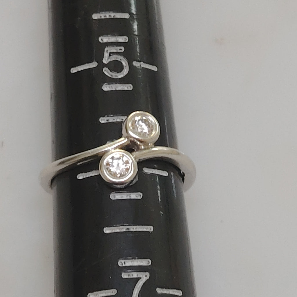 ANILLO ORO BLANCO 14 K 2,40 GRMS (SEMINUEVO)