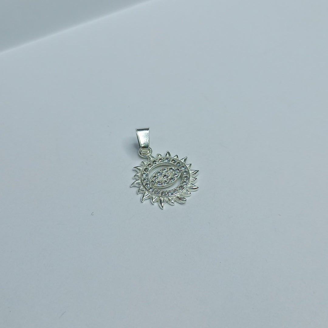 DIJE OJO MAGICO CON CIRCONIAS PLATA .925 2 GR (NUEVO)