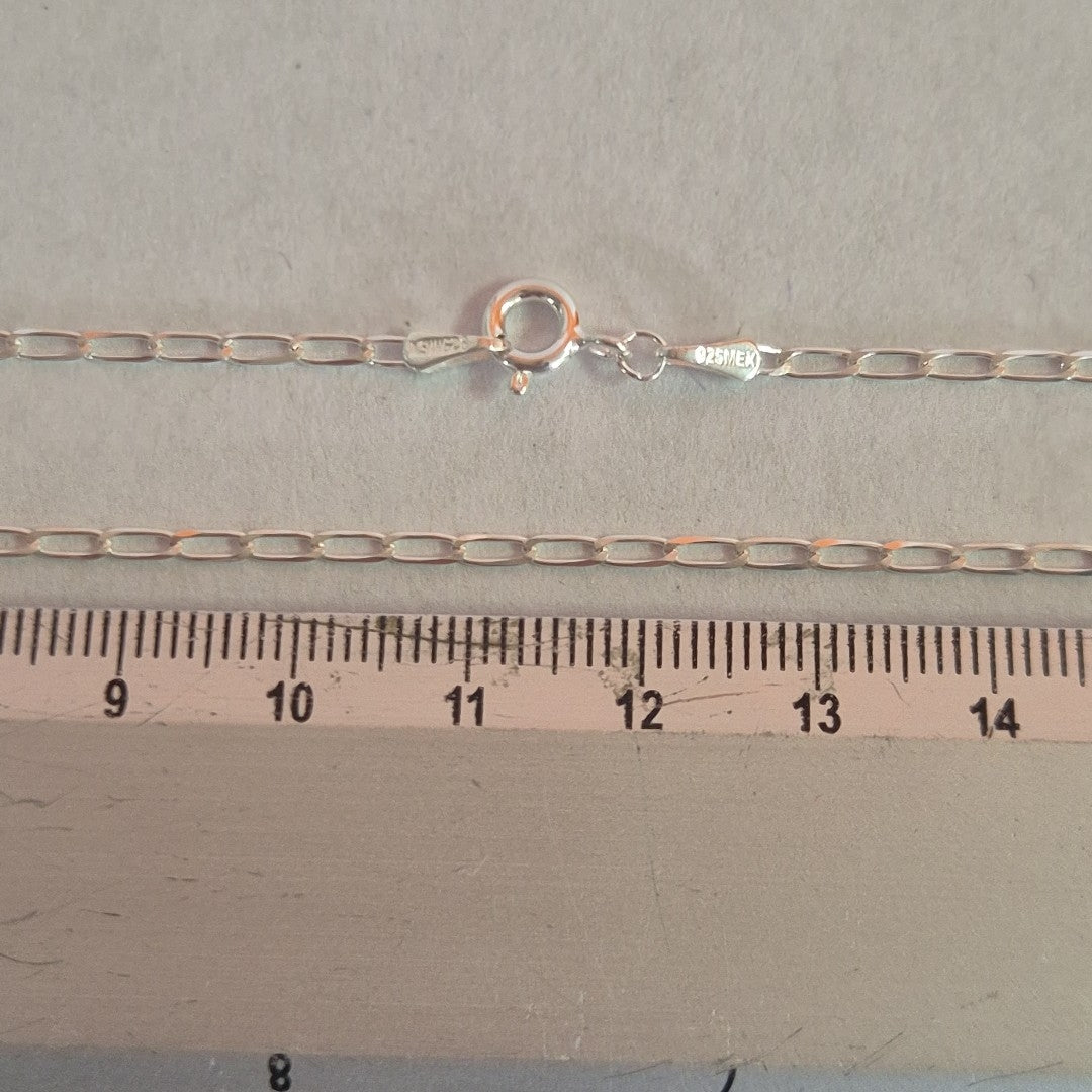 CADENA TEJIDO ESLABONES PLATA .925 50 CM 2.5 GR (NUEVO)