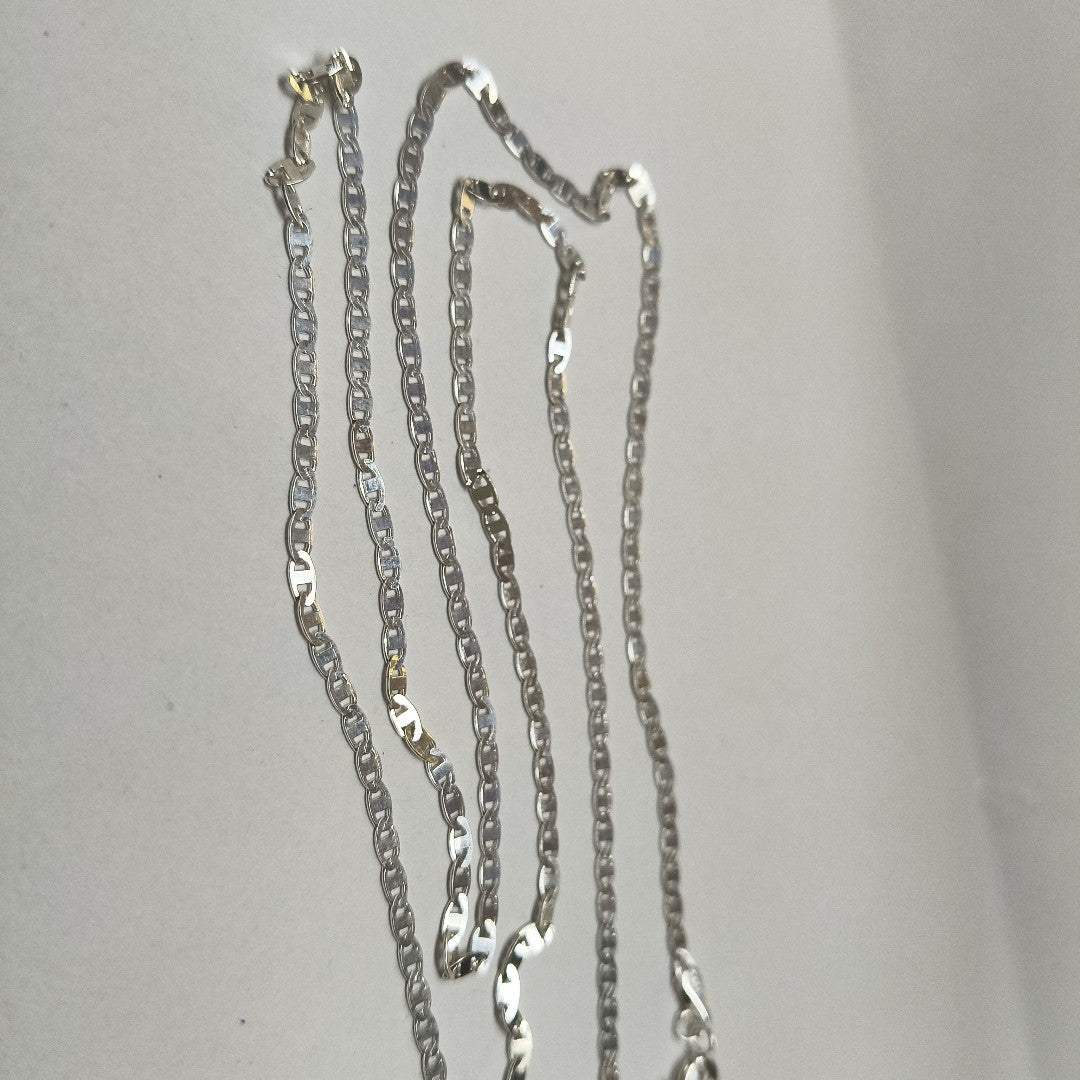 CADENA TEJIDO ESPEJO PLATA .925 60 CM 4.4 GR (NUEVO)