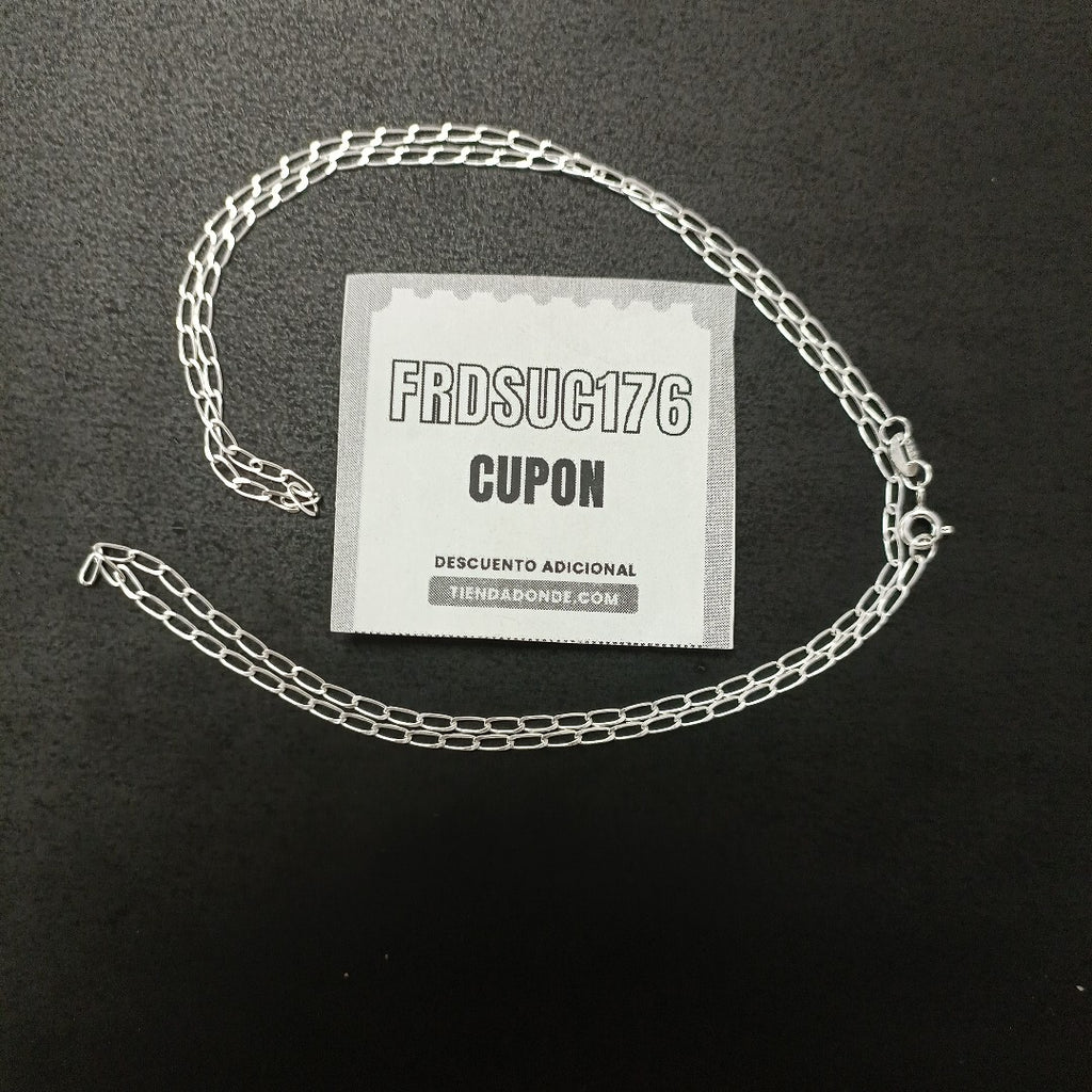 CADENA TEJIDO ESLABONES PLATA .925 55 CM 2.9 GR (NUEVO)