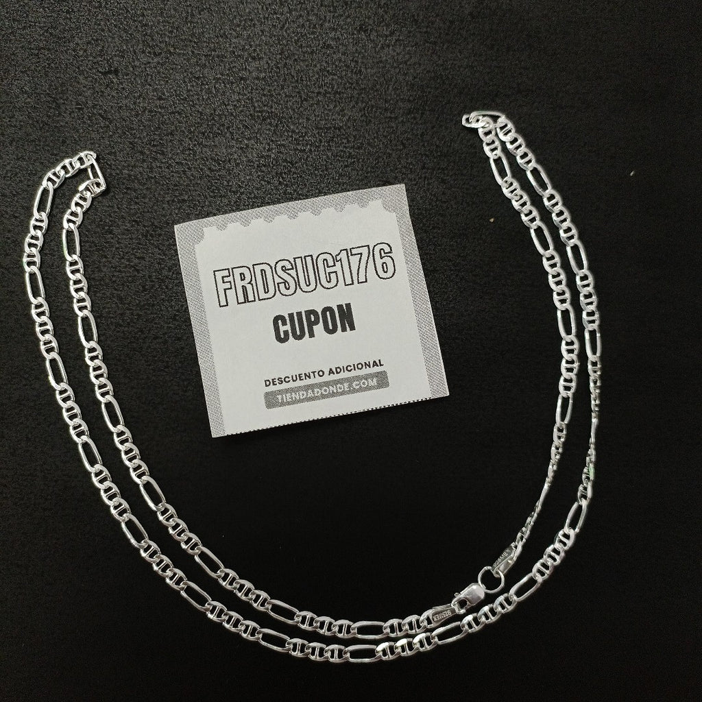 CADENA TEJIDO MARINERO PLATA .925 55 CM 7.9 GR (NUEVO)