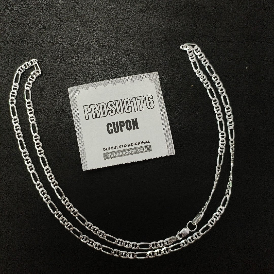 CADENA TEJIDO MARINERO PLATA .925 55 CM 7.9 GR (NUEVO)