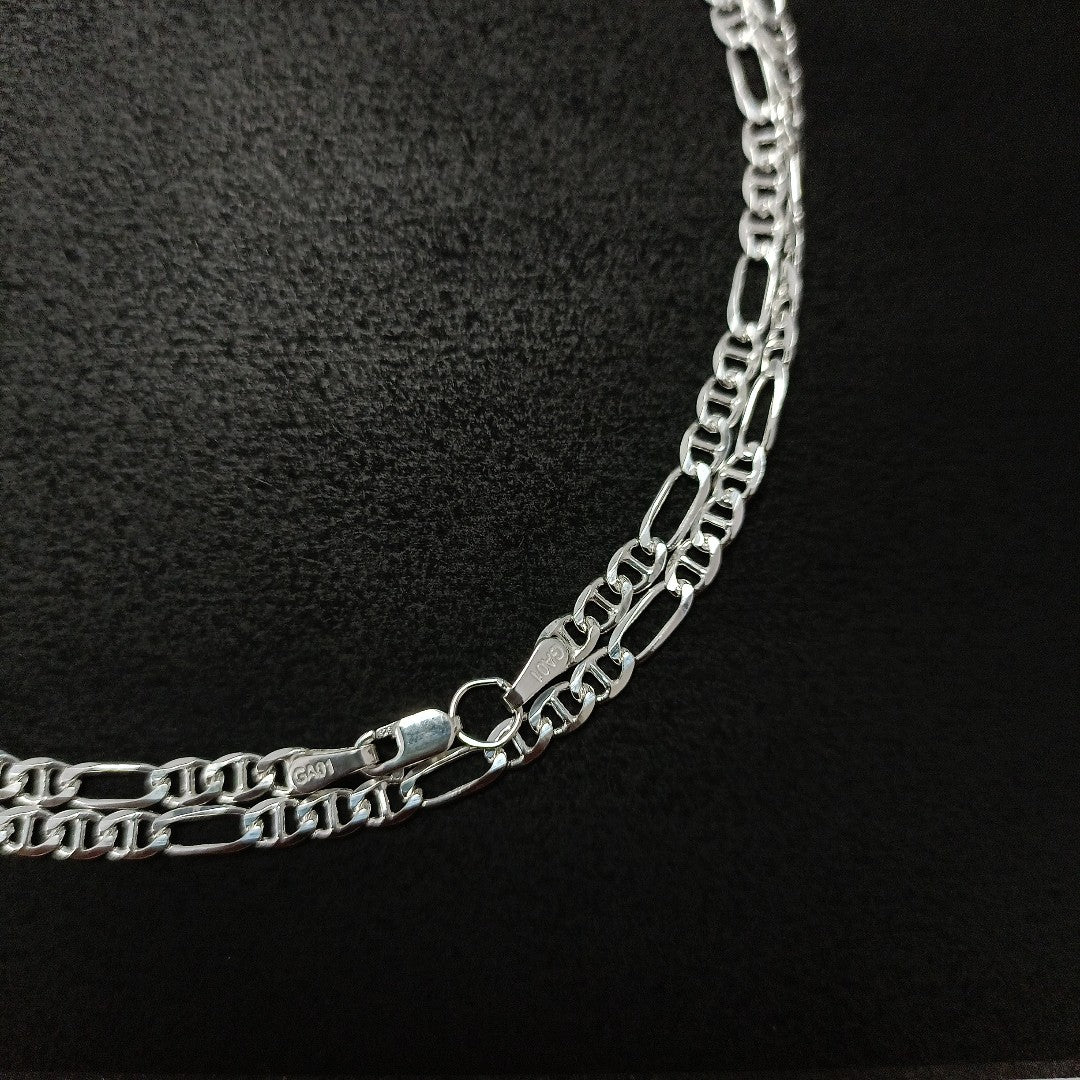 CADENA TEJIDO MARINERO PLATA .925 55 CM 8 GR (NUEVO)
