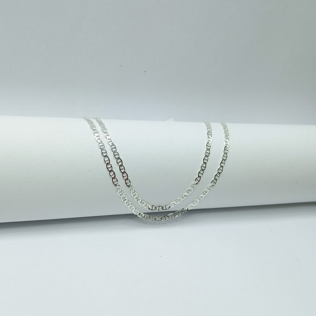 CADENA TEJIDO GUCHI PLATA .925 55 CM 3.5 GR (NUEVO)