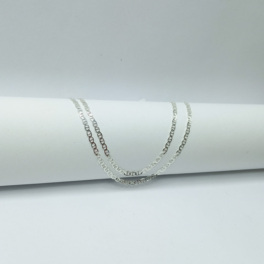 CADENA TEJIDO GUCHI PLATA .925 55 CM 3.5 GR (NUEVO)