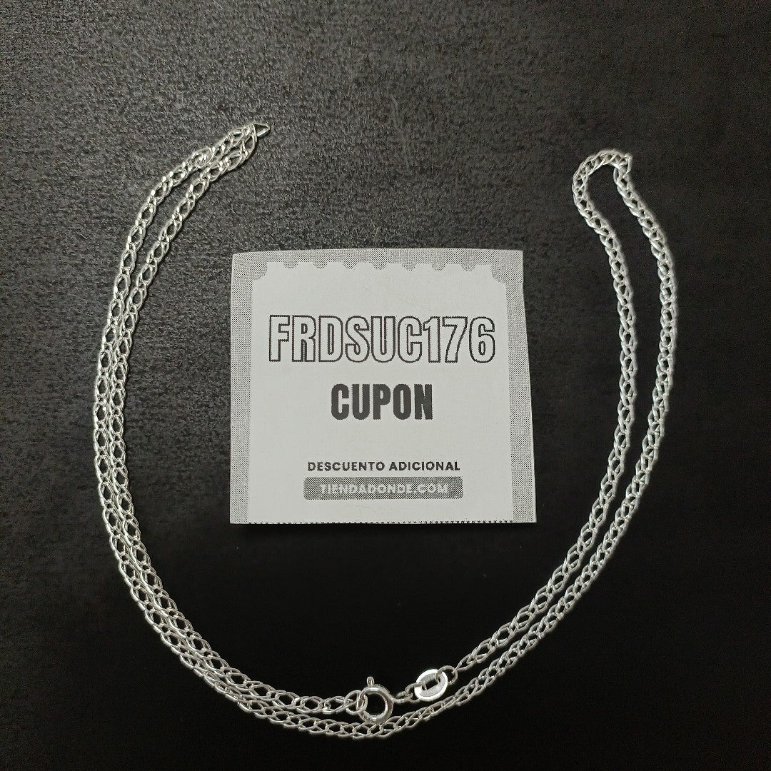 CADENA TEJIDO ESLABONES PLATA .925 50 CM 3.5 GR (NUEVO)