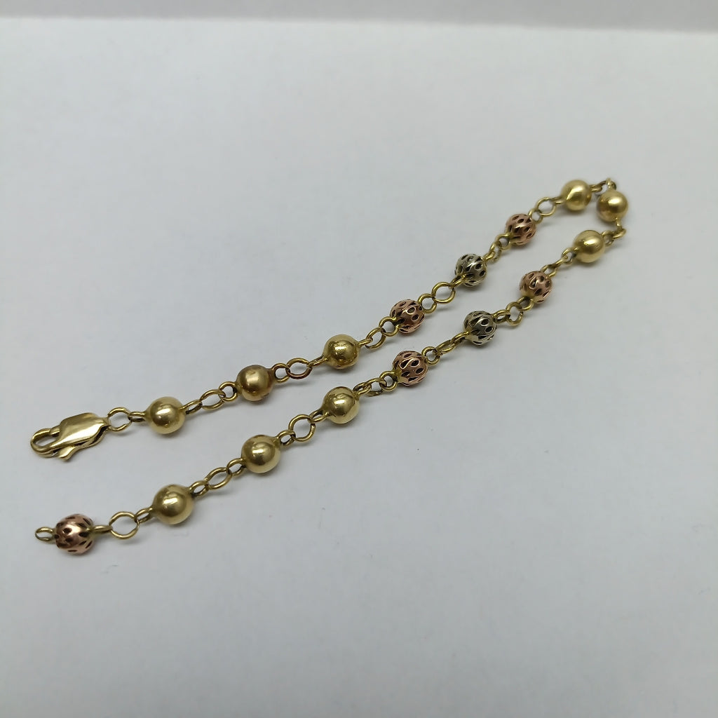 PULSERA ORO COMBINADO 14 K 5.3 GRMS (SEMINUEVO)