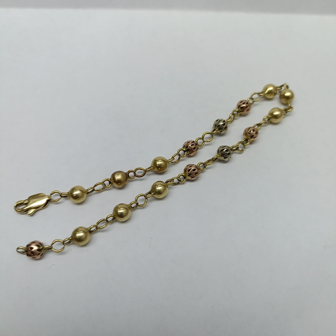 PULSERA ORO COMBINADO 14 K 5.3 GRMS (SEMINUEVO)