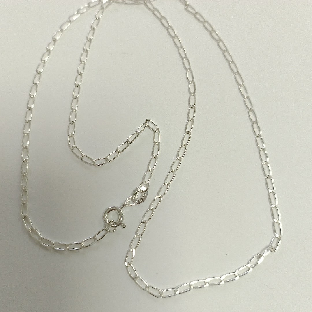 CADENA TEJIDO ESLABONES PLATA .925 50 CM 2.6 GR (NUEVO)