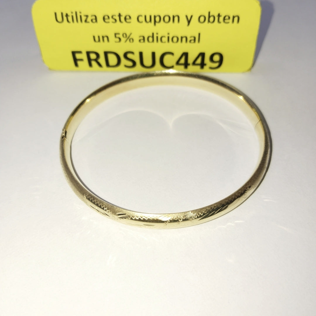 PULSERA RIGIDA ORO 14 K 7.7 GRMS (SEMINUEVO)
