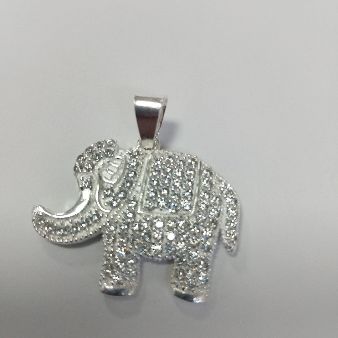 DIJE ELEFANTE C/CIRCONIAS PLATA .925 5.3 GR (NUEVO)