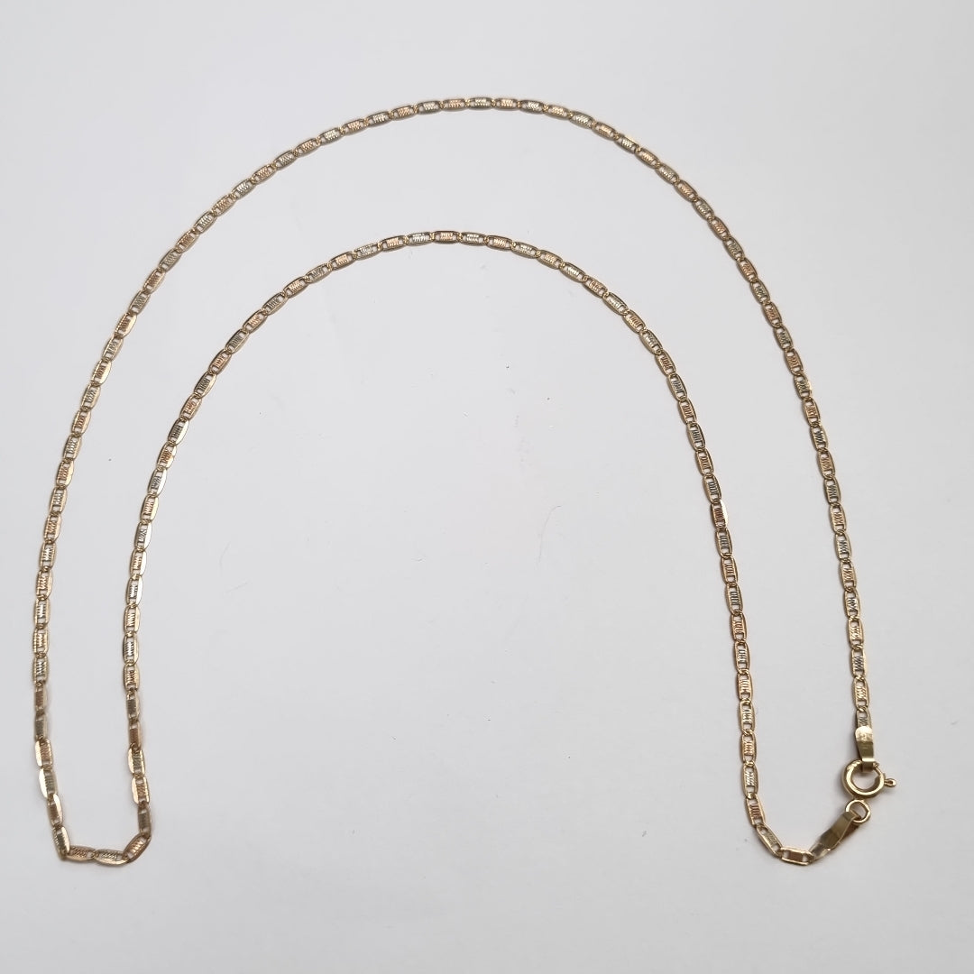 CADENA ORO, ORO COMBINADO 14 K 3.2 GRMS (SEMINUEVO)