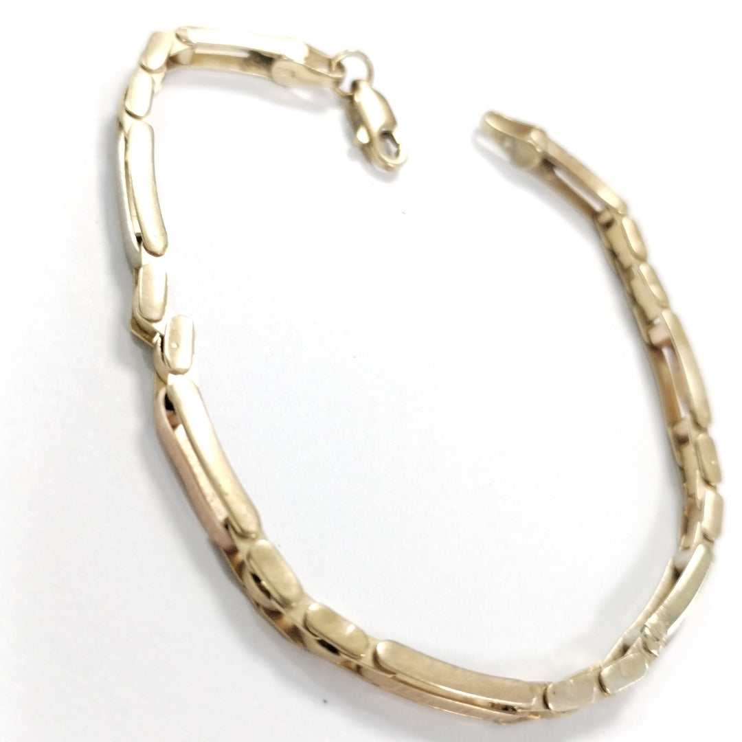 PULSERA ORO, ORO COMBINADO 10 K 6.7 GRMS (SEMINUEVO)