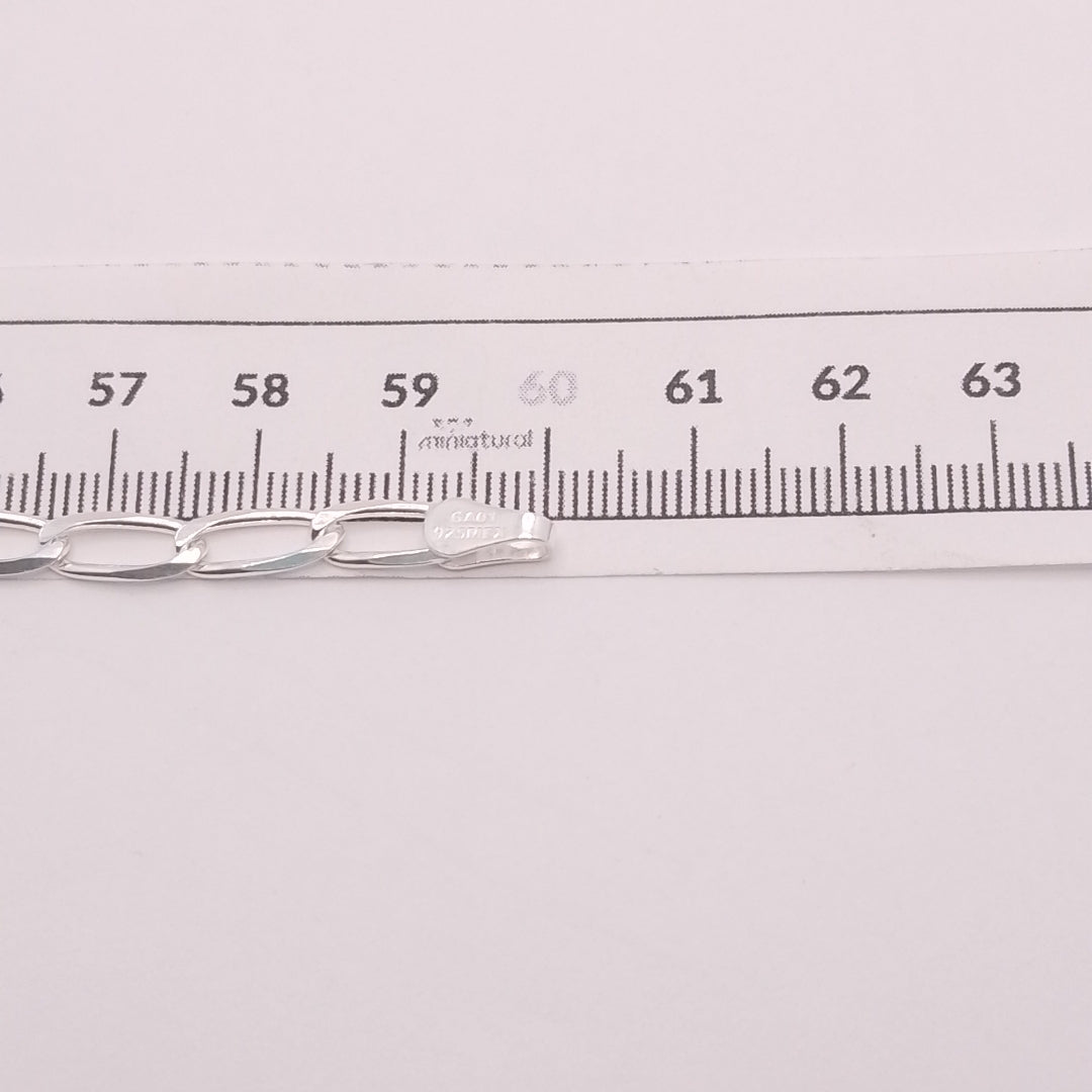 CADENA TEJIDO ESLABONES PLATA .925 60 CM 10.6 GR (NUEVO)