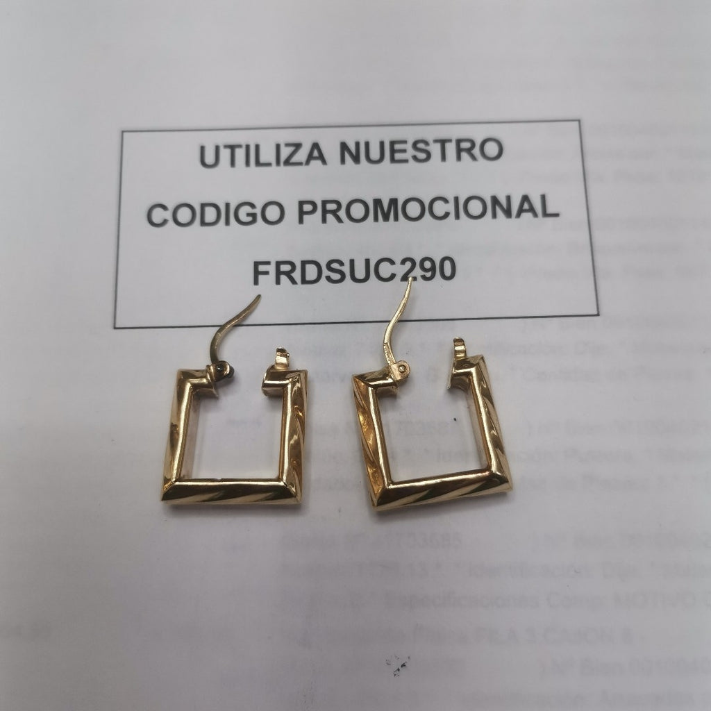 ARETES PAR ORO 14 K 3.9 GRMS (SEMINUEVO)