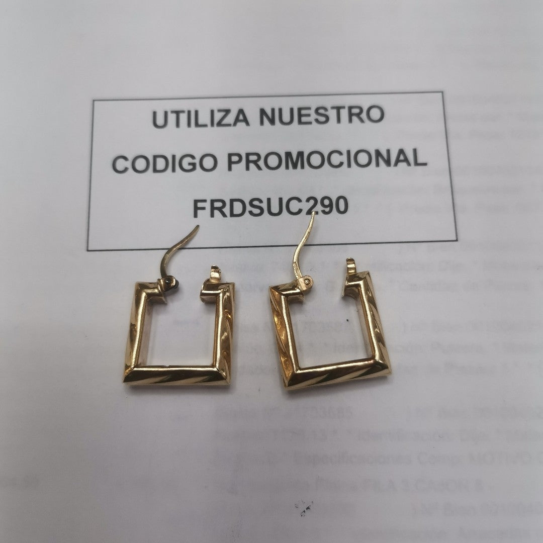 ARETES PAR ORO 14 K 3.9 GRMS (SEMINUEVO)