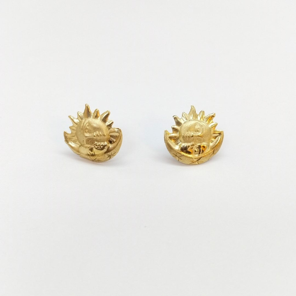 BROQUELES PAR ORO 14 K 1.1 GRMS (SEMINUEVO)