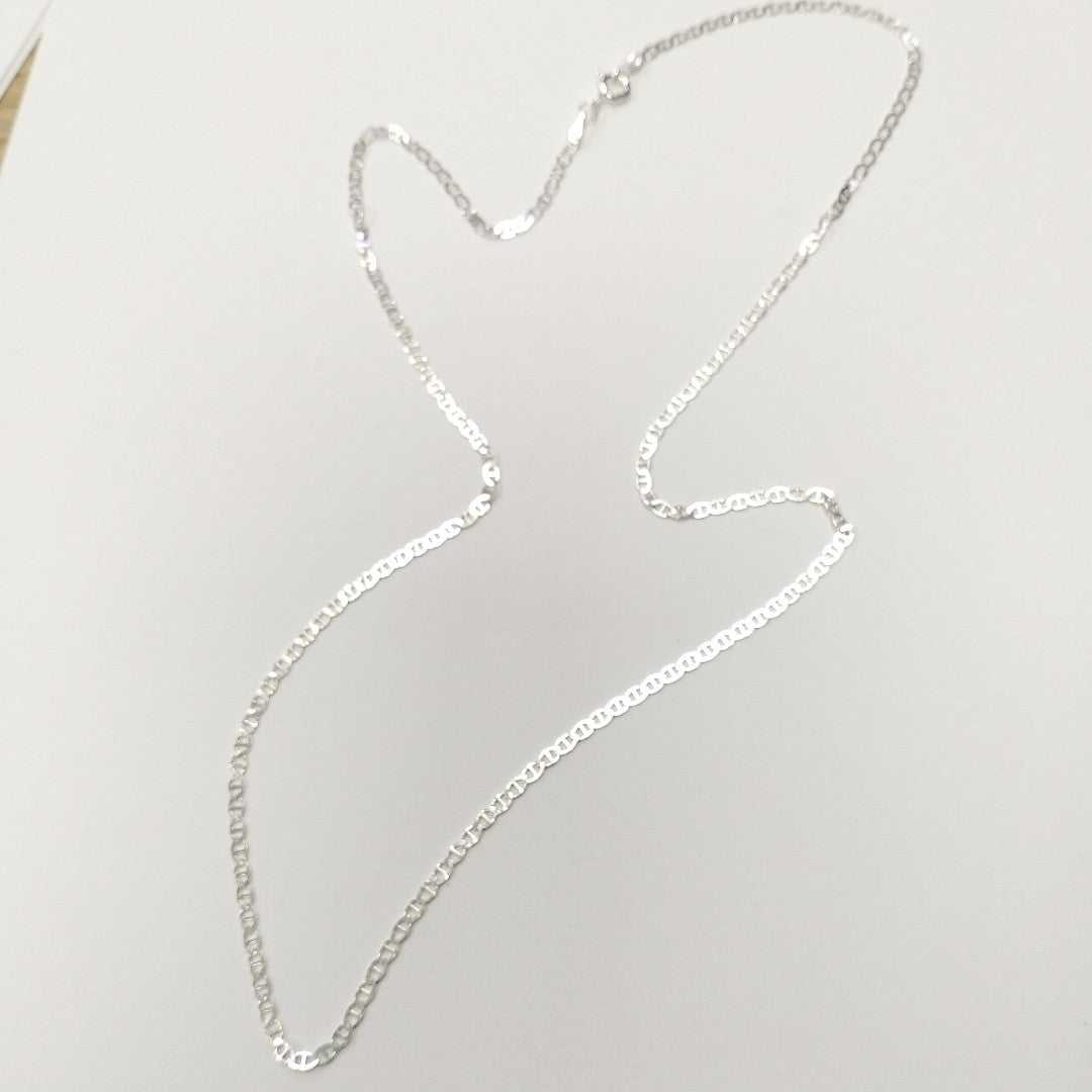 CADENA TEJIDO GUCHI PLATA .925 55 CM 3.6 GR (NUEVO)