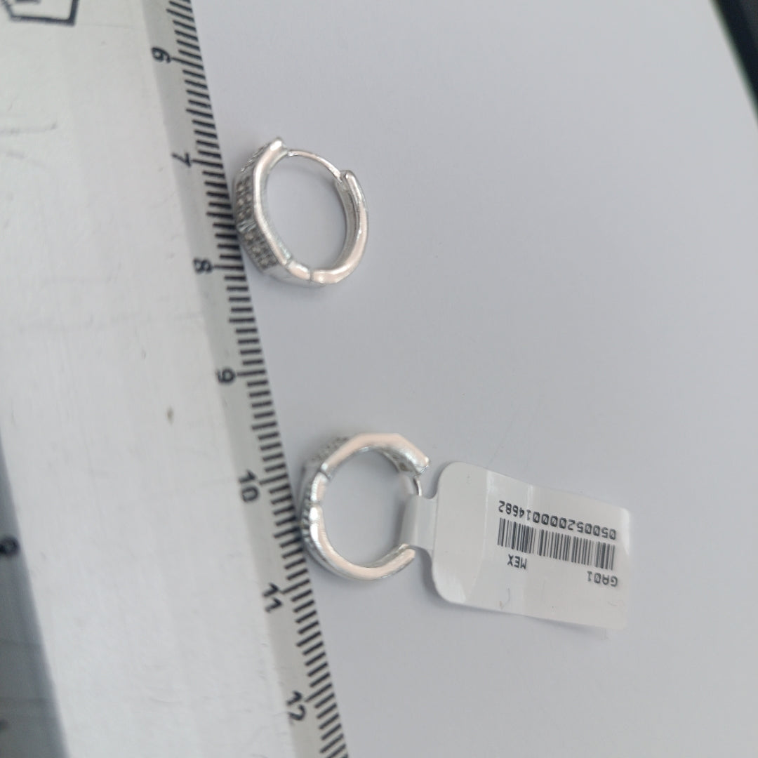 ARRACADAS C/CIRCONIAS PLATA .925 2.6 GR (NUEVO)
