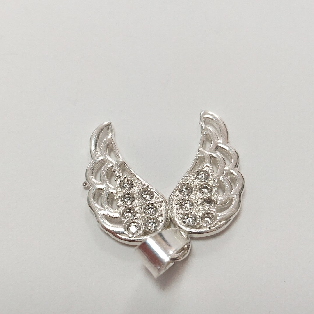DIJE ALAS C/CIRCONIAS PLATA .925 2.4 GR (NUEVO)