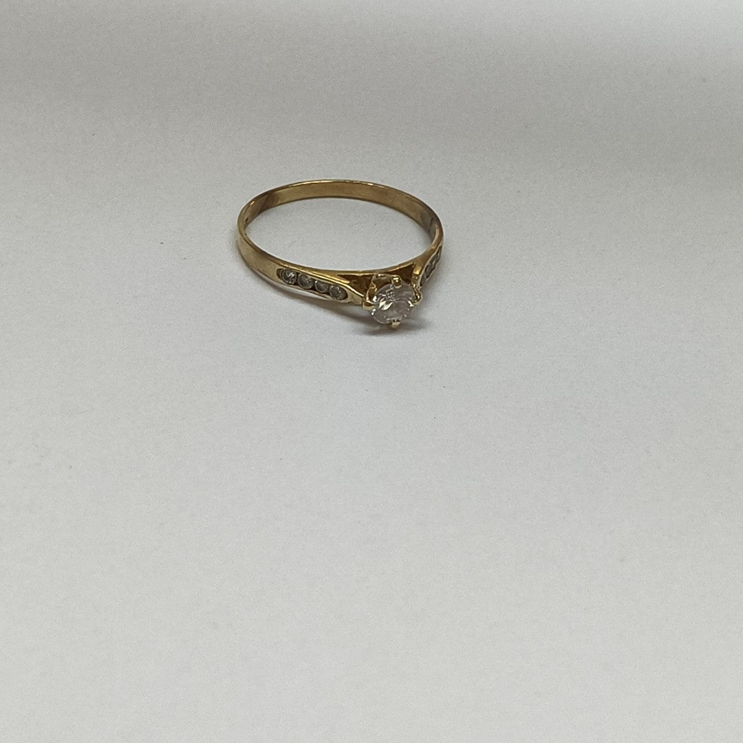 ANILLITO,SOLITARIO ORO 8 K 1,20 GRMS (SEMINUEVO)