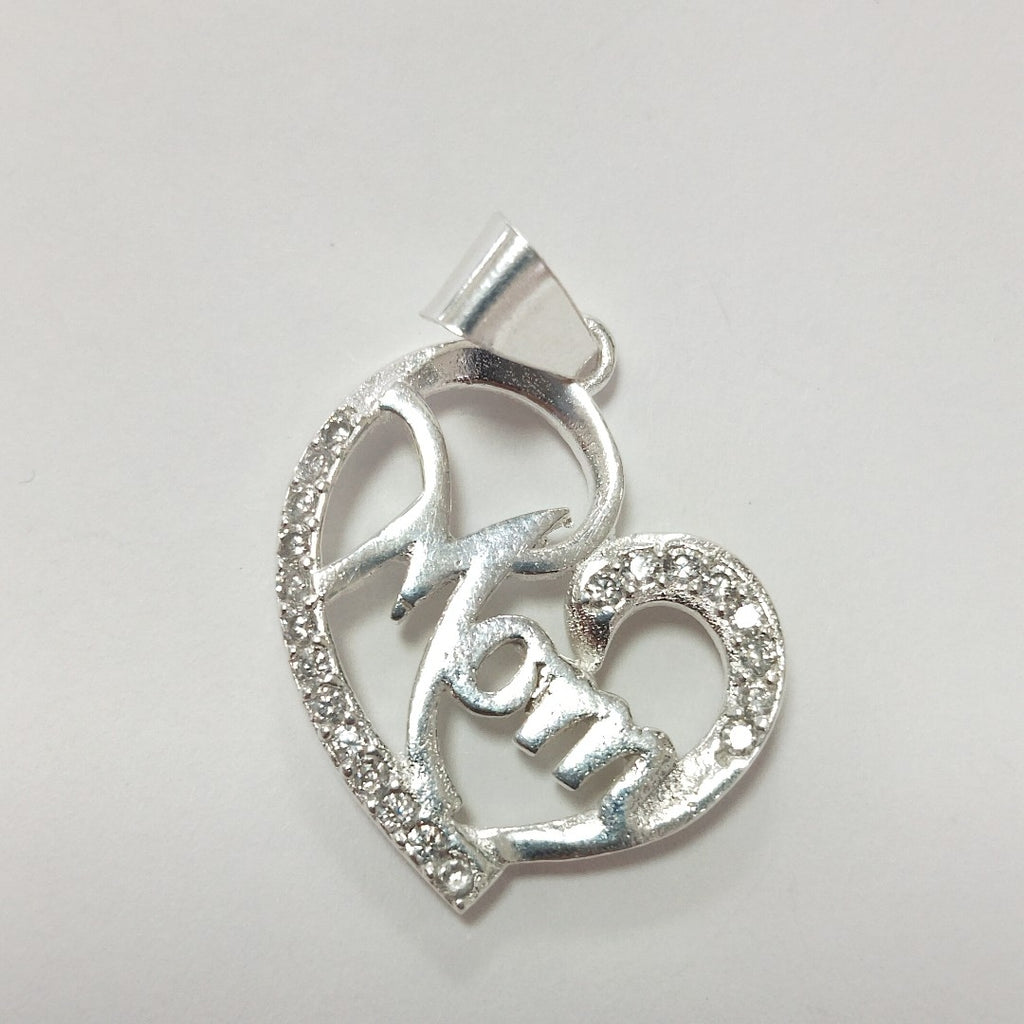 DIJE CORAZON C/CIRCONIAS PLATA .925 3.1 GR (NUEVO)