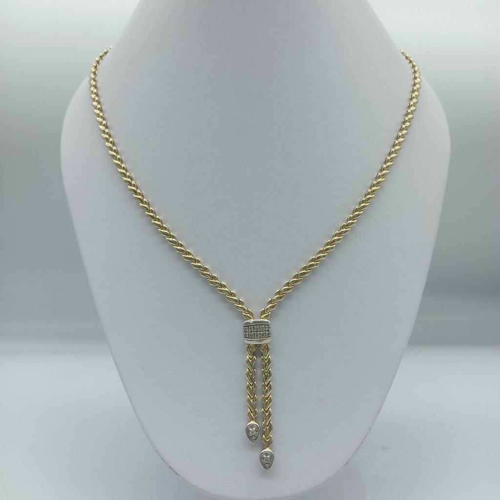 GARGANTILLA ORO COMBINADO 14 K 25.7 GRMS (SEMINUEVO)