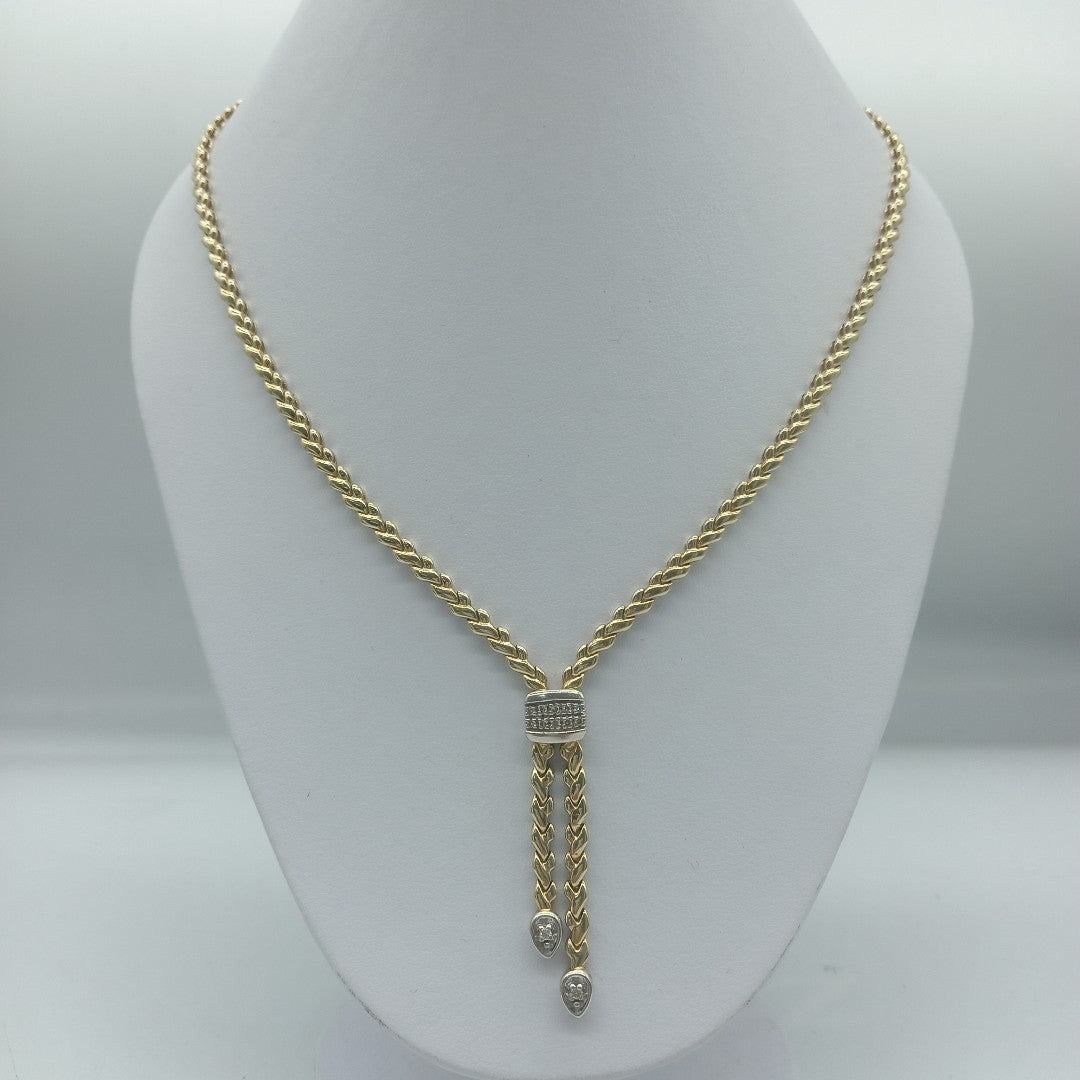 GARGANTILLA ORO COMBINADO 14 K 25.7 GRMS (SEMINUEVO)